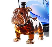 Genérico French Bulldog Decanter, Whiskey Liquor Bottle, 5.91 inches Decorative Large Capacity Alcohol Dispenser, Glass Dog-Shaped Decanter for Restaurants Home, Bar Shelf Display