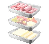 Genérico Fridge Box with Lid - Cheese Storage Container | Fresh Food Keeper for Refrigerator | Bacon Box For Fridge Storage Container | Refrigerator Saver Organizer for Fruit and Food