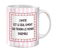 Generico Friendship Mug - 330 ml Festive Keepsake Breakfast Cups,Convenient To Carry Funny Design Ceramic Mug,for Morning Break Room Cafeteria Dorm Home Kitchen Afternoon Tea Workplace Brunch