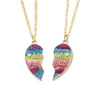 Genérico Friendship Necklace Magnetic | Trendy Neck Jewelry | Stylish Pendant Necklace | For Girls Sisters Classmates Students Daily Wear Birthdays Holidays Celebrations Graduation Parties