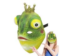 Genérico Frog Cosplay Masque, Animal Face Costume, 10.63x9.45 inches, Soft Lightweight Design, Breathable Party Accessory, for Theme Photography, Stage Performance, Carnival, Halloween
