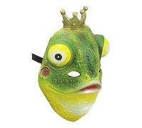 Genérico Frog Cosplay Masque, Novelty Animal, Realistic Face Design, Breathable Material, Adjustable Fit, Perfect for Theme Parties, Stage Performances and Carnival Photography Events