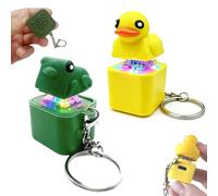 Genérico Frog Croaking Fidget Toy for Adults, Rechargeable Keyboard Clicker Keychain with Sound & LED Lights (Frog+Duck2)
