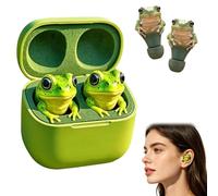 Genérico Frog Earbuds, Cute Animal Shaped Bluetooth Earbuds with Charging Case, Wireless in Ear Headphones with Deep Bass,Noise Reduction,Waterproof For Travel and Daily Use