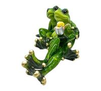 Genérico Frog Figurine, Cute Realistic Resin Frog Statue for Garden Outdoor Decoration, Animal Ornament Feature, Home Decor Category for Balcony Living Room Desk Study Table School Spring Summer Use
