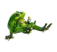 Genérico Frog Figurines | Long-Lasting Resin | 20.5 X 10 X 9cm | Animals Crafts Ornaments | Resin Frog Figurines | Realistic Design | For Spring Summer Party School Home
