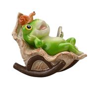 Genérico Frog Garden Statue - Small Animal Sculpture for Balcony, Patio, and Lawn Display, Cute Decorative Figurine Ornament for Spring Garden Décor, Resin Material, Outdoor Yard Art Use 3.35in