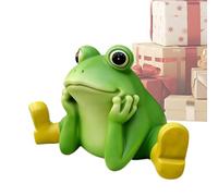 Genérico Frog Garden Statues, Resin Animal Sculpture, Outdoor Frog Ornament, Collectible Decorative Figure for Indoor Outdoor Porch Balcony Terrace Lawn Yard Landscaping Flower Pot Planter