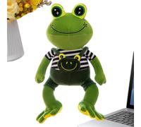 Genérico Frog Plush - Linda Smiling Soft Throw Pillows | Stuffed Animal Toy Doll | Kids Bedroom Decor Cushion | Girls Boys Women Gift | Couch Shelf Desk Car Accent | Travel Birthday Comfort Companion