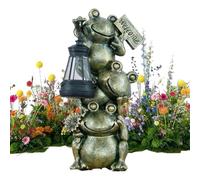 Genérico Frog Solar Garden Light | Frog Statues Path Lamps LED Lantern | Solar Animal Garden Decor,for Walkway Patio Lawn Courtyard Pathway Ground Waterscape Yard