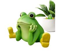 Genérico Frog Statue For Garden - Funny Cute Decorative | Outdoor Frog Ornaments | Resin Miniature Animal Ornament For Indoor Outdoor Porch Balcony Terrace Lawn Yard Landscaping Flower Pot Planter