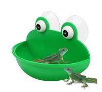 Genérico Frog Tank - Reptile Resting | Amphibian Aquatic Frog Habitat | Gecko Basking, Suction Cup Wall-Mounted Box, Easy To Clean ABS, Green Shape For Terrarium