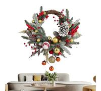 Genérico Front Door Wreath For Winter | Wall Garland Decor | Christmas Wreaths Holiday Decorations | Christmas Winter Wreaths For Indoor Porch Outdoor Indoor Wall Wedding Fireplace Cabinet