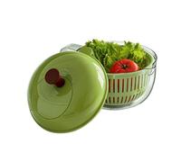 Genérico Fruit Cleaning Container, Hand Crank Washer Bowl, 21x17cm Strainer Washing Basket, Kitchen Rinse Tool for Salad, Berry, Lettuce, Home Cooking, Farmhouse, Camping, Picnic, Travel