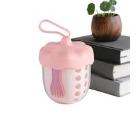 Genérico Fruit Container - 600ml Portable Strainer Box With Lid And Fork