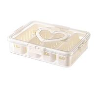 Genérico Fruit Containers, Snack Box, Compact Size 8 Compartment Clear with Lid Reusable, Sealing Tray for Salad, Vegetables, Lunch, Kitchen, Pantry, Refrigerator and Travel