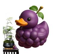 Genérico Fruit Duck Statue - Resin 7.5x5.5x6.5cm | Fruit Duck Figurine | Colorful Cute Ornament Creative Animal Craft Decoration For Shelf Dorm Living Room Bedroom Table Display