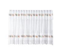Genérico Fruit Print Semi Sheer Kitchen Drape Vintage Country Lace Curtain