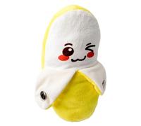 Genérico Fruit Sensory Musical Toy - 21cm Banana Plush | Plush & Electronic Components, Touch Activated Sound Crinkly Textures Interactive Educational Play Stroller Car Rides Nursery Couch Stuffed