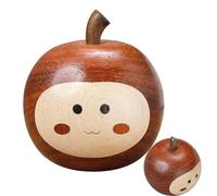 Genérico Fruit Statue Hand Carved Wood Sculpture, Decorative Figurine Ornament, Smooth Polished Mini Art Piece for Nightstand Dressing Table Bedside Display Cute Sculpture Craft Home Decor