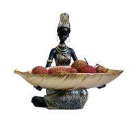 Genérico Fruta decorativa - bandeja de exhibición de frutas con diseño de mujer africana | Elegante contenedor de mesa ornamental para sala de estar, estudio, fiesta, restaurante, postre y dulces