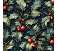 Genérico Fruto Rojo Hojas Verdes. Papel Pintado Autoadhesivo Retro Flores 44x1000 cm Papel de Pared Removible Impermeable Estilo Vinilo PVC Pegatina es Estante del cajón de la cubierta del rodillo