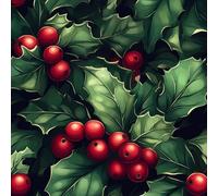 Genérico Fruto Rojo Hojas Verdes. Papel Pintado Autoadhesivo Retro Flores 44x300 cm Papel de Pared Removible Impermeable Estilo Vinilo PVC Pegatina es Estante del cajón de la cubierta del rodillo