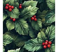 Genérico Fruto Rojo Hojas Verdes. Papel Pintado Autoadhesivo Retro Flores 44x300 cm Papel de Pared Removible Impermeable Estilo Vinilo PVC Pegatina es Estante del cajón de la cubierta del rodillo