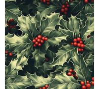 Genérico Fruto Rojo Hojas Verdes. Papel Pintado Autoadhesivo Retro Flores 44x300 cm Papel de Pared Removible Impermeable Estilo Vinilo PVC Pegatina es Estante del cajón de la cubierta del rodillo