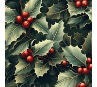 Genérico Fruto Rojo Hojas Verdes. Papel Pintado Autoadhesivo Retro Flores 44x500 cm Papel de Pared Removible Impermeable Estilo Vinilo PVC Pegatina es Estante del cajón de la cubierta del rodillo