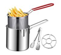 Generico Fryer Pot,Stainless Steel Cookware, Fry Pot For Snacks | For Chicken Wings French Fries Desserts Home Kitchen Restaurant RV Catering Truck