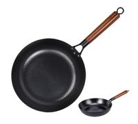 Generico Frying Pan - Iron 28cm, Saute Skillet, Steak Pan | Even Heat Distribution, Durable Build, Iron Cookware For Home Kitchen, Restaurant, Indoor Cooking, Outdoor Picnics, Grilling, Barbacoa