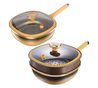 Genérico Frying Pan - Titanium Alloy Non Stick Deep Skillet