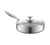 Generico Frying Pan - Titanium + Stainless Steel + Aluminum | Folding Grill Pan | Aluminium Frying Pañ for a durable titanium construction that resists scratches and gives heat resistence