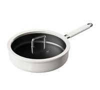 Genérico Frying Pans Nonstick, Cooking Pan Nonstick, 1,97 pulgadas Heat-Resistant Kitchen Supplies with Lid, Cookware Ceramic Coating Pot Skillet for Meals, Induction Electric Stove Oven