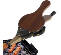 Genérico Fuelle para Chimenea, Ventilador Manual Marrón 38x17 Cm | Soplador De Aire De Mano Tradicional Vintage, Metal De Cuero Sintético De Madera Maciza, 500g, Fogatas Al Aire Libre, Cocina con