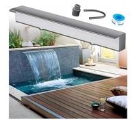 Genérico Fuente con Cascada. Fuente de Agua para Piscina Exterior con Cascada - Elemento acuático de 20 Pulgadas para Montaje en Pared, Ideal para jardín, Villa, Hotel, Patio Trasero o Junto a la PIS