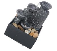 Genérico Fuente de Agua Artificial Material Abs de Plástico Cascada sin Batería Diseño Negro para Interior Adecuado para Oficina y Hogar