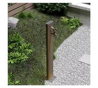 Genérico Fuente de Agua de Acero Inoxidable para Exteriores, con Grifo con Cerradura y Soporte para hidrante, Resistente e Independiente, anticongelante para riego de jardín, Patio y césped.