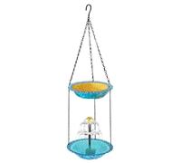 Genérico Fuente Solar con baño de pájaros - Cascada Artística con,Fuente con un baño para Aves y alimentador | para Barandilla Pilar Terraza Patio Cortijo Jardín Balcón Petirrojo Gorrión