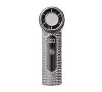Generico Fully Rhinestone Handheld Turbine Fan - Luxury Crystal-Encrusted Multi-Speed Portable Fan | Digital Display & USB Rechargeable Cooling Tool | Glamorous Pocket Mini Fa