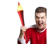 Genérico Fun Glowing Torch - 6.5x6.5x40.5cmHandheld Flashlights For Sports Decor, Decorative Party Torch, Sports Torches | With Charging Cable, Realistic Feel For School