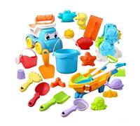 Genérico Fun Sand Toys, 30-Piece Beach Set, Sandbox Travel Toy with Sturdy Build, Outdoor Play Set, Sand Play Kit with Colorful Tools, Water Pool for Backyard Park Summer Activities