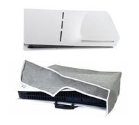Genérico Funda Antipolvo para PS5 Slim, Funda Impermeable antiarañazos Funda Protectora Lavable para PS5 Slim Disc&Digital Console (Gris Horizontal)