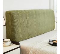 Genérico Funda Cabecero Elástica Multitamaño Protector Antipolvo para Cama Matrimonial Queen California King Decoración Minimalista para Dormitorio Geometría - Verde 180cm/70.8in