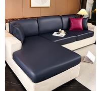Genérico Funda Cheslong Brazo Derecho seccionales del sofá de Cuero PU para el sofá a Prueba de Agua Cubierta del cojín del Asiento en Forma de L Protector de Muebles para Gris Oscuro backrest