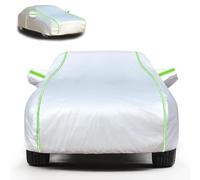 Genérico Funda Coche para - Marco Polo, Cubierta para Auto Transpirable Resistente al Polvo Anti-UV Funda para Coche con Cremallera y Cordón Resistente Al Viento(Silver)