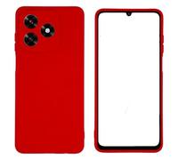 Generico Funda compatible con Honor X5c 4G/ Honor X5C PLUS NLA-LX1, NLA-LX2P funda mate gel silicona protección flexible antigolpes suave TPU rojo