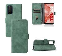 Generico Funda compatible con TCL 205 / 4187D pantalla display 6.22 cover stand flip libro gel cartera protección antigolpes case mate pantalla magnética ecopiel tarjetero (azul)