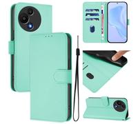 Generico Funda compatible con TCL 605 T517D / TCL 60 SE T517H Cover Stand flip libro gel cartera protección antigolpes antiarañazos case magnética ecopiel bolsillos compartimento tarjeta (verde)